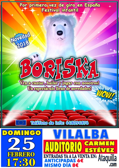 O espectáculo BORISKA no Auditorio Municipal de Vilalba