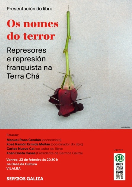 Acto do Iescha: Presentación do libro OS NOMES DO TERROR na Casa da Cultura de Vilalba