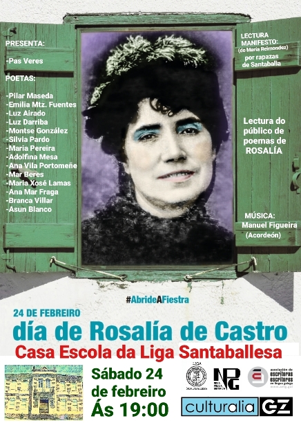 A Chaira celebra a Rosalia em Santaballa co acto literário #AbrideAFiestra, por Antón de Guizán