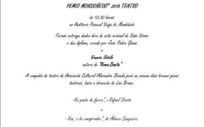 Acto de entrega do PREMIO MONDOÑEDO10 2018 – TEATRO