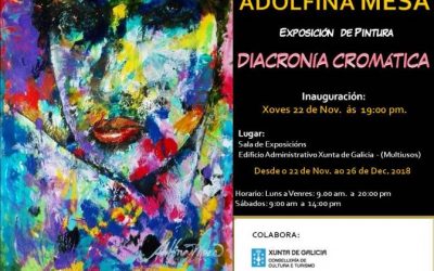 A artista e poeta Adolfina Mesa presenta a Exposición DIACRONÍA CROMÁTICA en Lugo